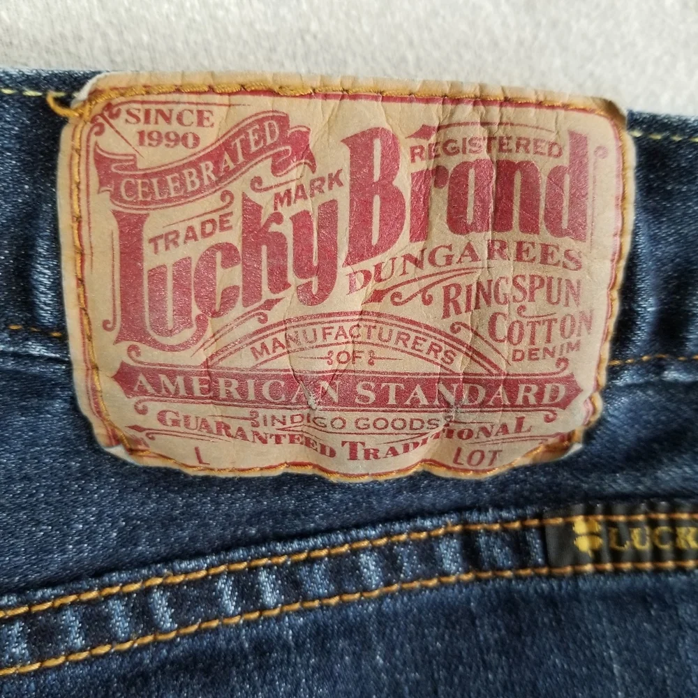 LUCKY BRAND Jeans 361 Vintage‎ Straight Dark Stretch Denim Mens 36x31